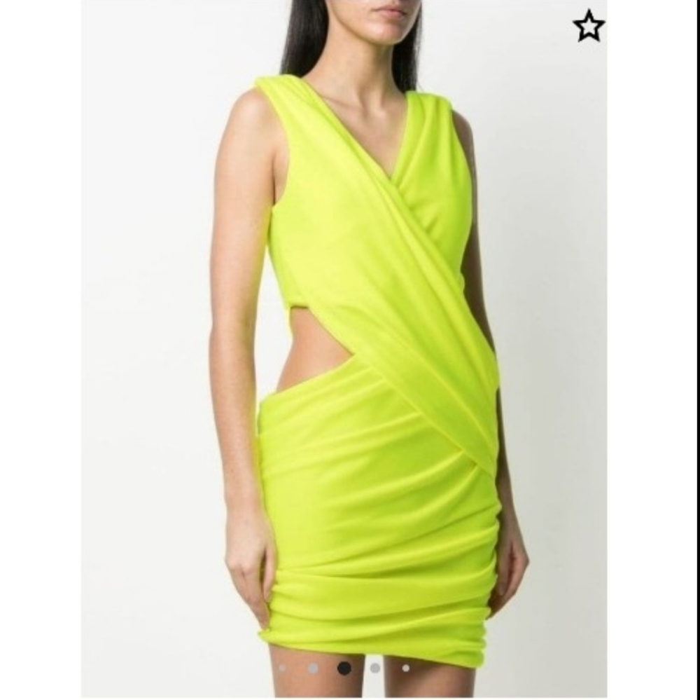 Balmain Ruched Cutout Mini Dress